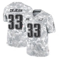 P.Eagles #33 Cooper DeJean Player Arctic Camo Salute to Service Limited Game Odoa Stitched Jerseys