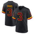 W.Commanders #3 Stefon Diggs Player Black Limited Home Game Odoa Stitched Jerseys