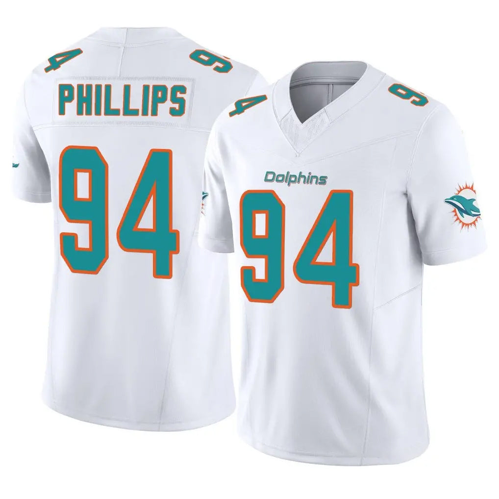 M.Dolphins #94 Jordan Phillips Player White Limited Vapor F.U.S.E. Home Game Odoa Stitched Jerseys