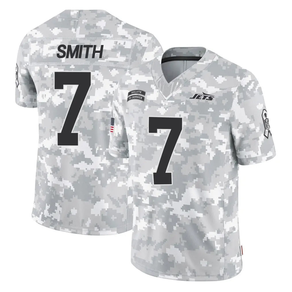 NY.Jets #7 Geno Smith Player Arctic Camo Salute to Service Limited Game Odoa Stitched Jerseys