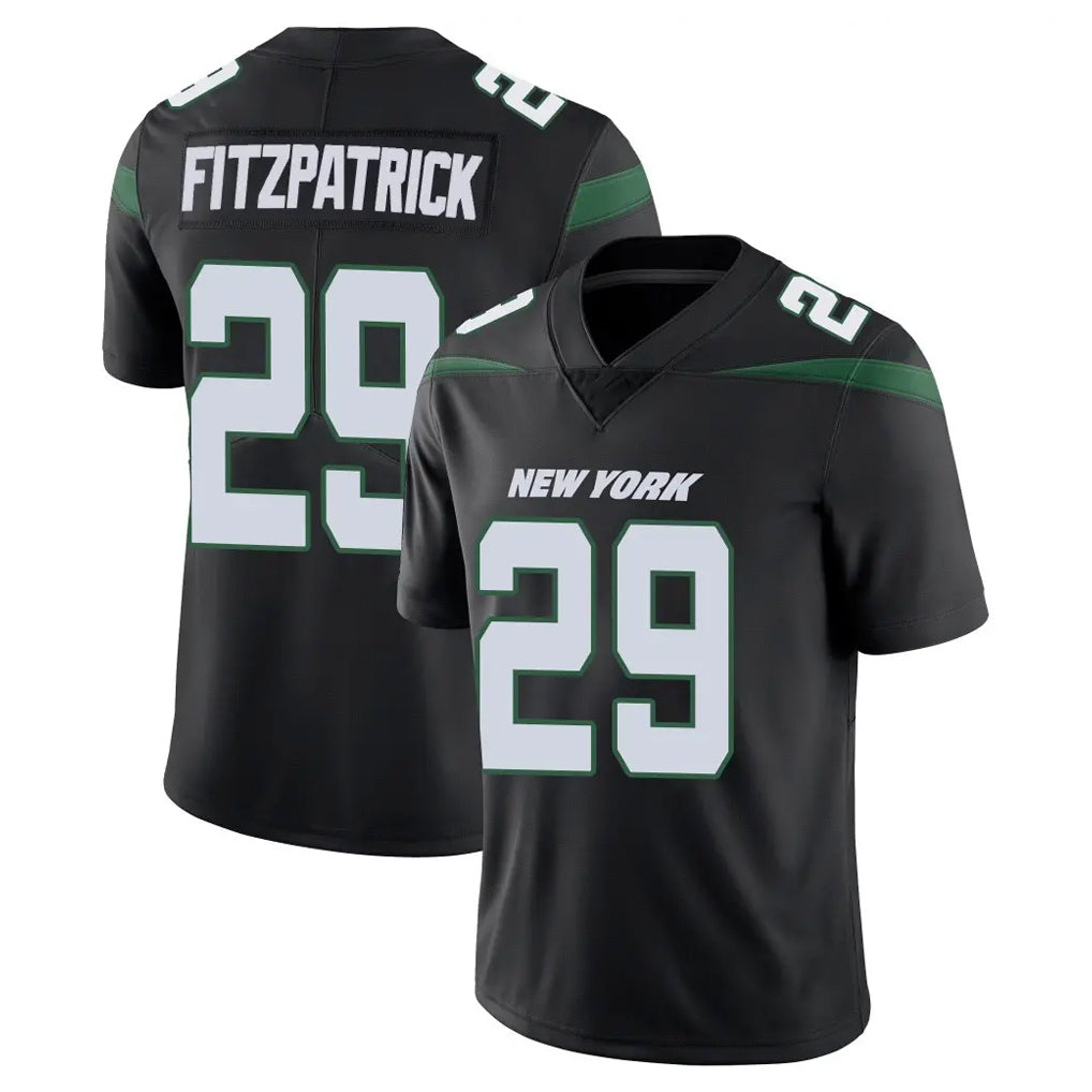 NY.Jets #29 Minkah Fitzpatrick Player Stealth Black Limited Vapor Home Game Odoa Stitched Jerseys