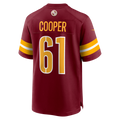 Odoa W.Commanders #61 Tyler Cooper Burgundy Team Game Jersey