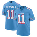 T.Titans #11 Jermaine Johnson II Player Light Blue 2026 Game Home Odoa Stitched Jerseys