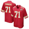 KC.Chiefs #71 Josh Simmons Player Red Home Game Odoa Stitched Jerseys