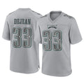 P.Eagles #33 Cooper DeJean Player Gray Atmosphere Fashion Home Game Odoa Stitched Jerseys