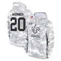 NO.Saints #20 Pete Werner Player Arctic Camo Salute to Service Pullover Hoodies Limited Game Odoa Stitched Jerseys