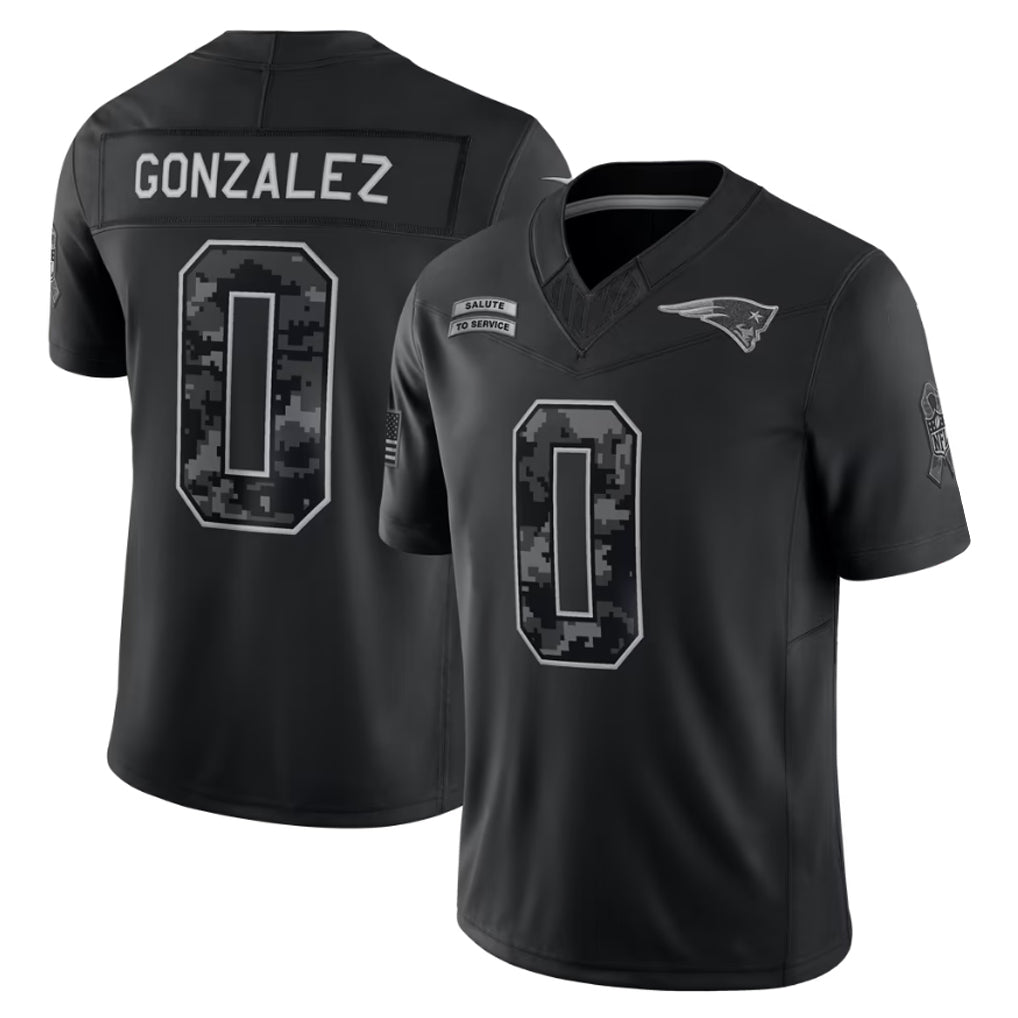 Odoa SF.49ers #0 Christian Gonzalez Player Black Limited 2026 Salute to Service Home Game Stitched Jerseys