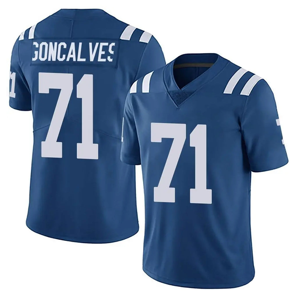 IN.Colts #71 Matt Goncalves Player Royal Limited Vapor Untouchable Home Game Odoa Stitched Jerseys