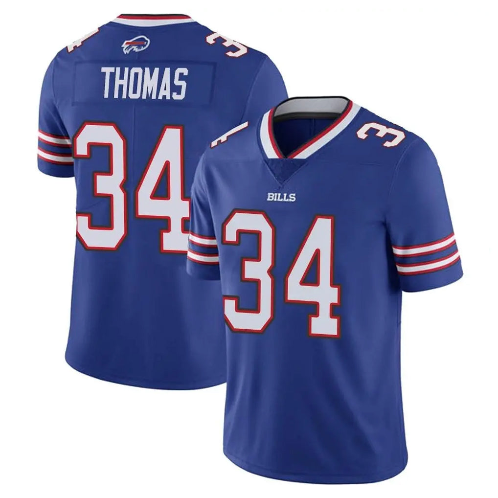 B.Bills #34 Thurman Thomas Player Royal Vapor Untouchable Limited Odoa Stitched Jerseys