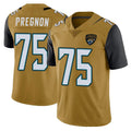 J.Jaguars #75 Emmanuel Pregnon Player Gold Vapor Limited Home Game Odoa Stitched Jerseys