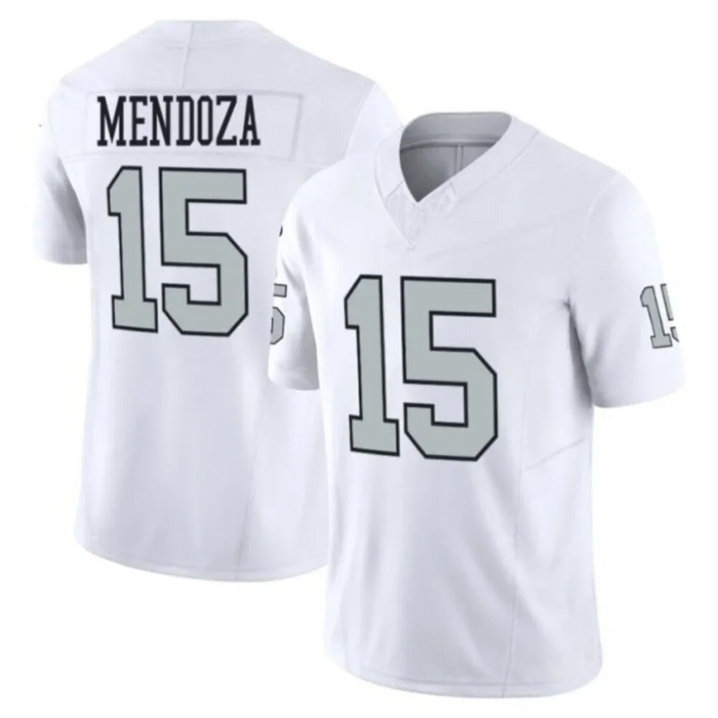 LV.Raiders #15 Fernando Mendoza Player White Vapor F.U.S.E. Limited Home Game Odoa Stitched Jerseys
