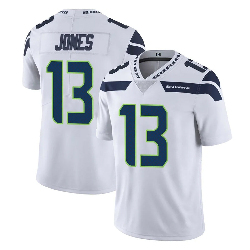 S.Seahawks #13 Ernest Jones IV Player White Limited Vapor Untouchable Home Game Odoa Stitched Jerseys