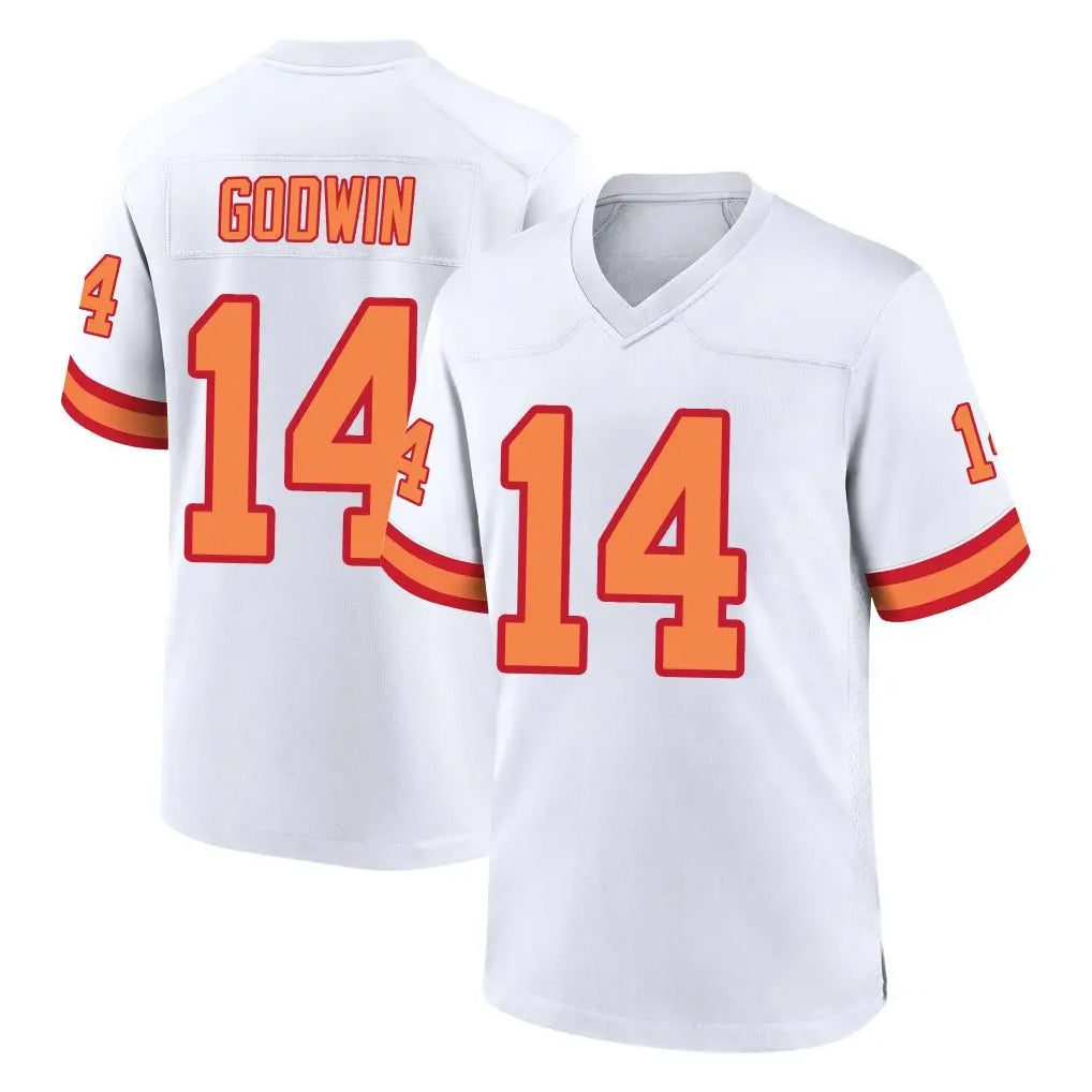 TB.Buccaneers #14 Chris Godwin Jr. Player White '76 Home Game Odoa Stitched Jerseys