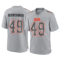 C.Browns #49 Carson Schwesinger Player Gray Atmosphere Fashion Game Odoa Stitched Jerseys