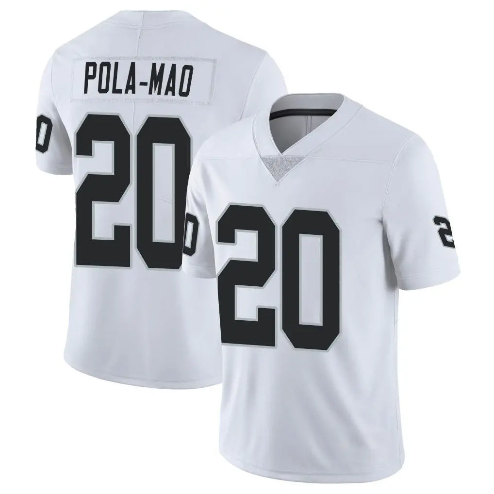LV.Raiders #20 Isaiah Pola-Mao Player White Limited Vapor Untouchable Home Game Odoa Stitched Jerseys