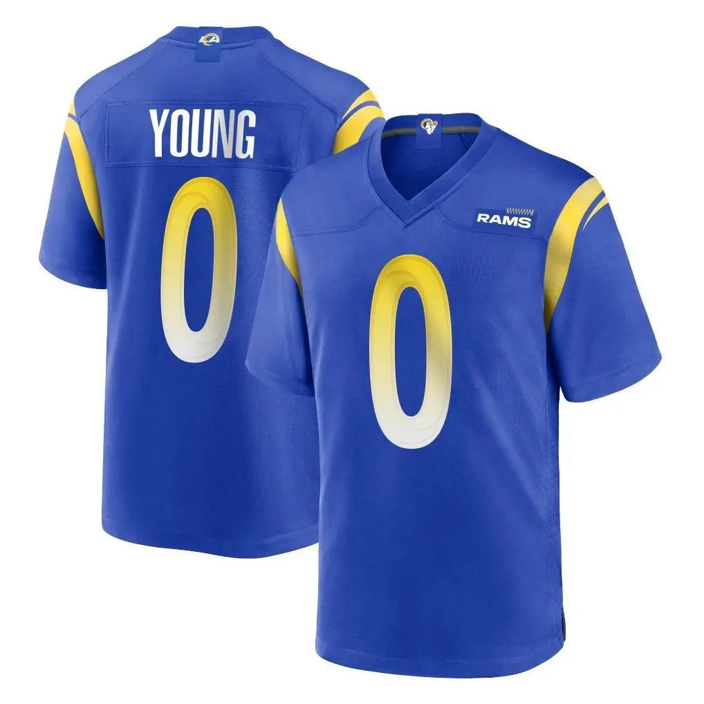 LA.Rams #0 Byron Young Player Royal Home Game Odoa Stitched Jerseys