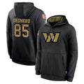 W.Commanders #85 Chig Okonkwo Player Black Salute to Service Performance Pullover Hoodies Home Game Odoa Stitched Jerseys