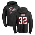 A.Falcons #32 Cash Jones Player Black LOGO Pullover Hoodies Home Game Odoa Stitched Jerseys