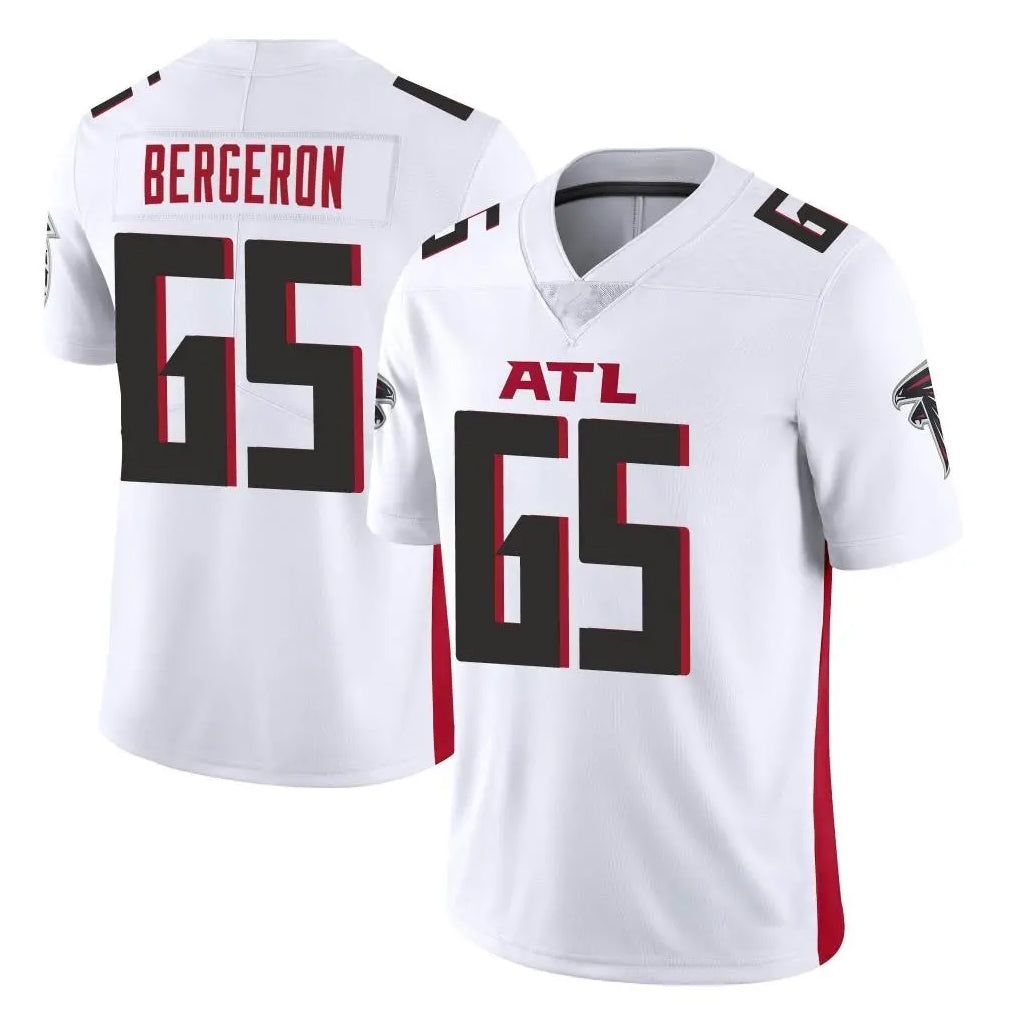 A.Falcons #65 Matthew Bergeron Player White Vapor Untouchable Limited Home Game Odoa Stitched Jerseys