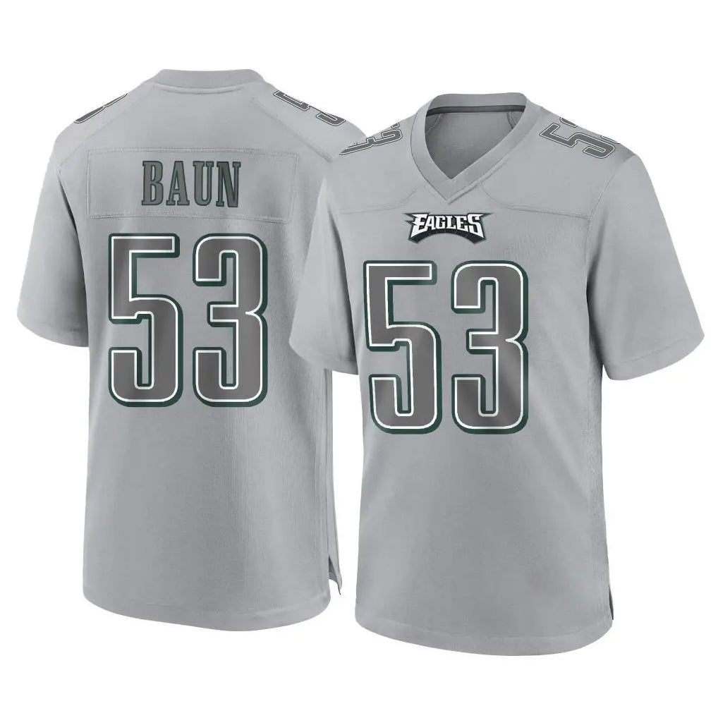 P.Eagles #53 Zack Baun Player Gray Atmosphere Fashion Home Game Odoa Stitched Jerseys
