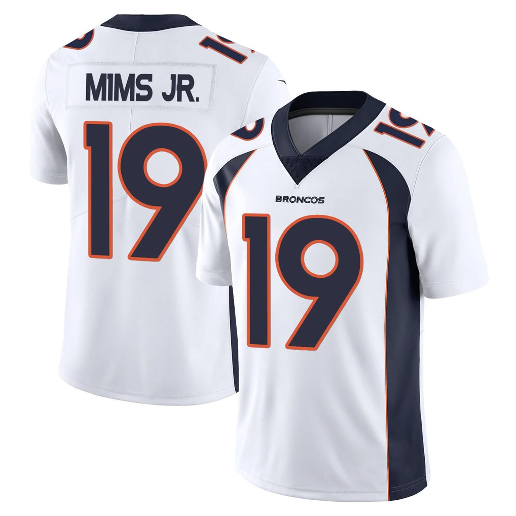 D.Broncos #19 Marvin Mims Jr. Player White Vapor Untouchable Limited Home Game Odoa Stitched Jerseys