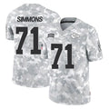 KC.Chiefs #71 Josh Simmons Player Arctic Camo Salute To Service Limited Game Odoa Stitched Jerseys