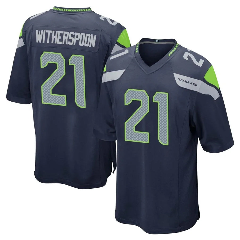 S.Seahawks #21 Devon Witherspoon Player Navy Home Game Odoa Stitched Jerseys