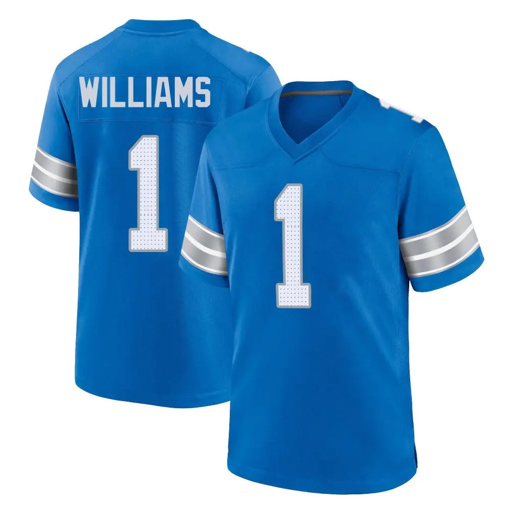 D.Lions #1 Jameson Williams Player Blue Alternate Home Game Odoa Stitched Jerseys