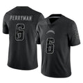 LA.Chargers #6 Denzel Perryman Player Black Limited Reflective Home Game Odoa Stitched Jerseys