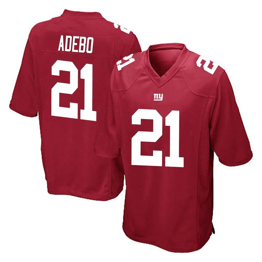NY.Giants #21 Paulson Adebo Player Red Home Game Odoa Stitched Jerseys