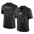 KC.Chiefs #87 Travis Kelce Player Black Limited Reflective Game Odoa Stitched Jerseys