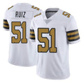 NO.Saints #51 Cesar Ruiz Player White Limited Color Rush Home Game Odoa Stitched Jerseys