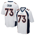 D.Broncos #73 Frank Crum Player White Game Odoa Stitched Jerseys