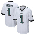 P.Eagles #1 Jalen Hurts Player White Home Game Odoa Stitched Jerseys