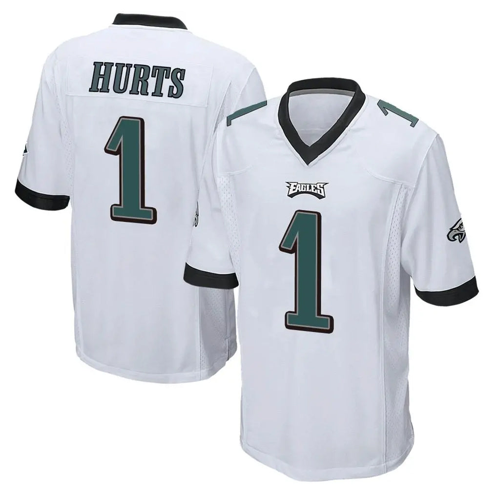 P.Eagles #1 Jalen Hurts Player White Home Game Odoa Stitched Jerseys