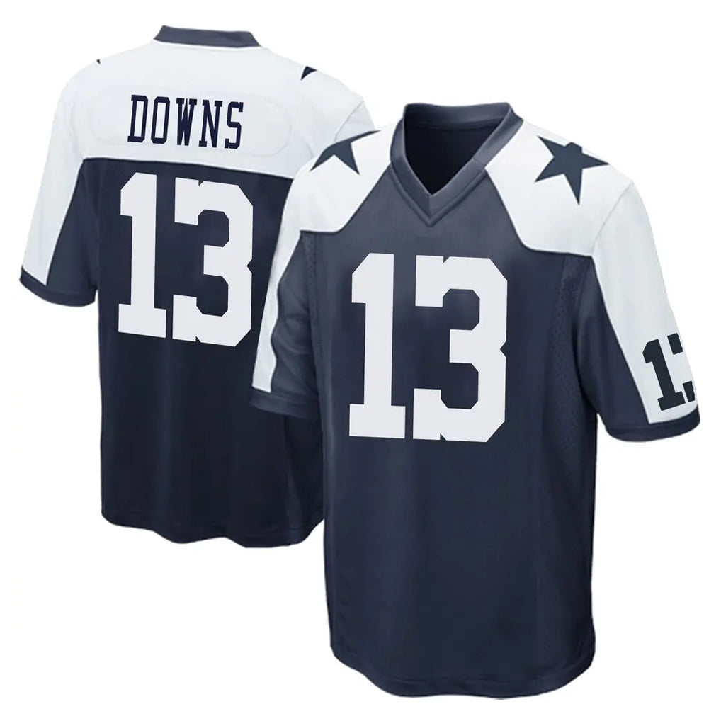 D.Cowboys #13 Caleb Downs Player Navy-White Alternate Home Game Odoa Stitched Jerseys
