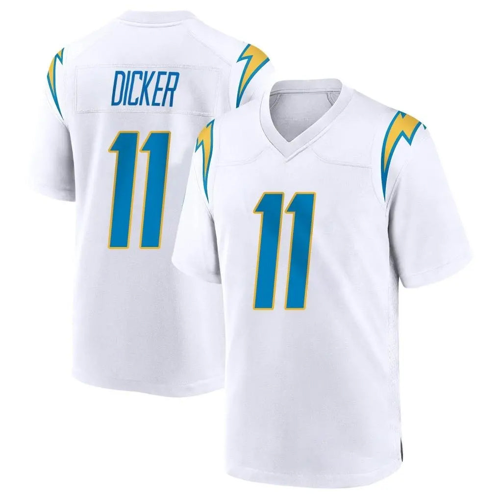 LA.Chargers #11 Cameron Dicker Player White Home Game Odoa Stitched Jerseys