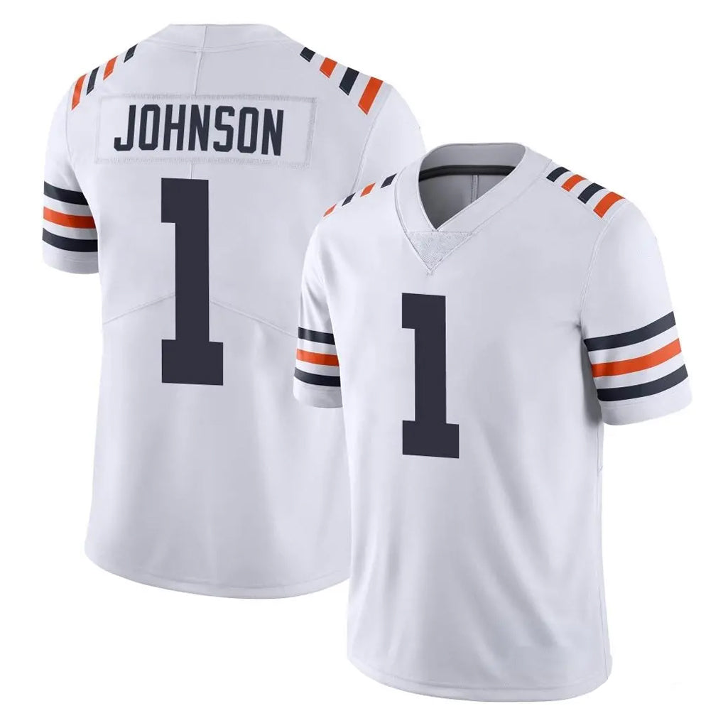 C.Bears #1 Jaylon Johnson Player White Classic Vapor Limited Home Game Odoa Stitched Jerseys
