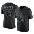 H.Texans #39 Henry To'oTo'o Player Black Reflective Limited Game Odoa Stitched Jerseys