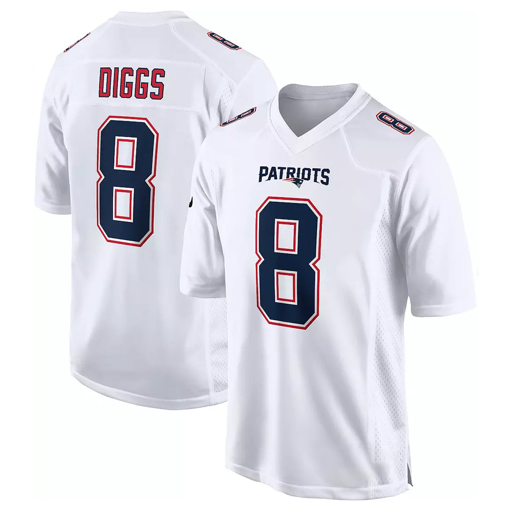 NE.Patriots #18 Kyle Williams Player White Fashion Limited Home Game Odoa Stitched Jerseys