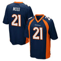 D.Broncos #21 Riley Moss Player Navy Game Odoa Stitched Jerseys