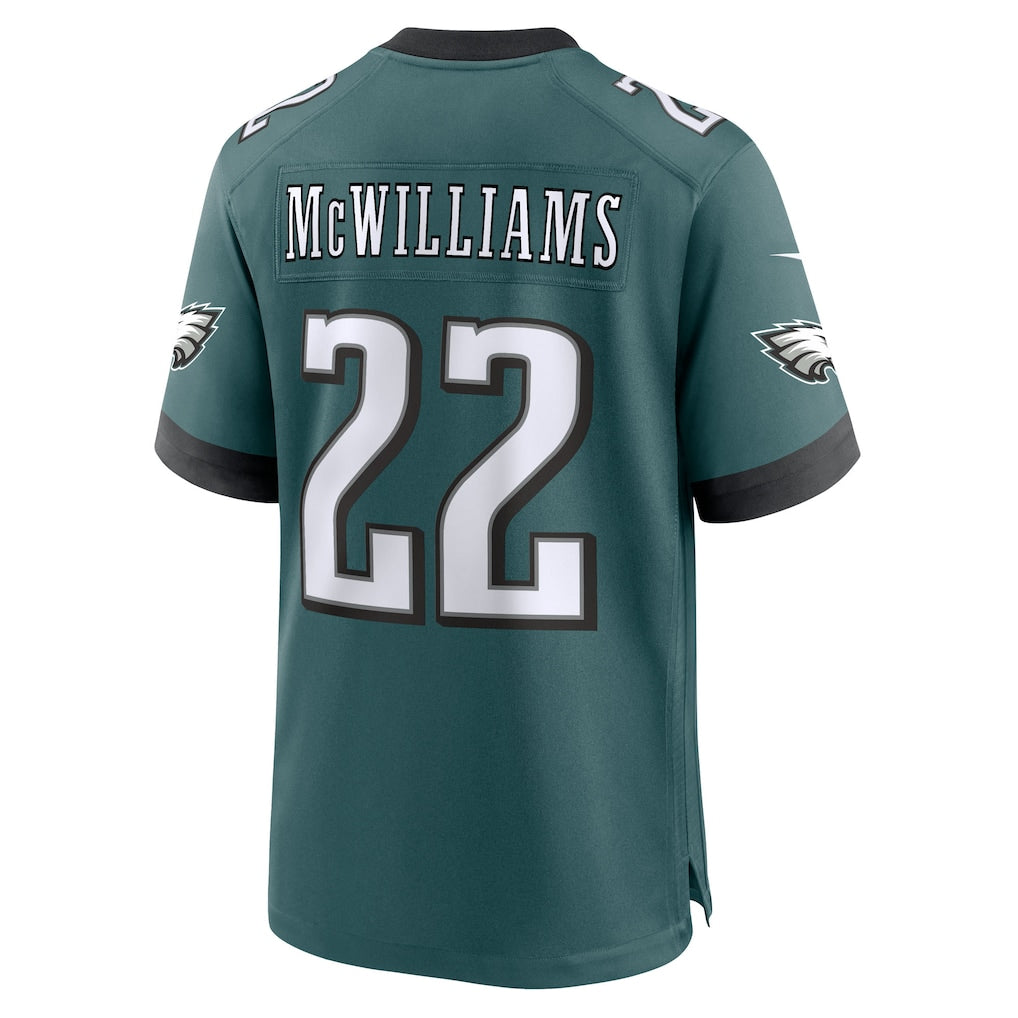 Odoa P.Eagles #22 Mac McWilliams Midnight Green Team Game Jersey