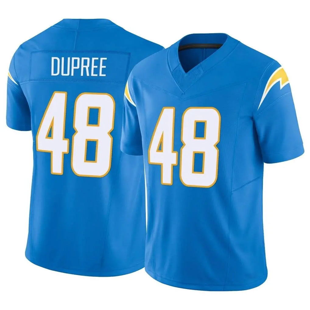 LA.Chargers #48 Bud Dupree Player Blue Limited Vapor F.U.S.E. Home Game Odoa Stitched Jerseys