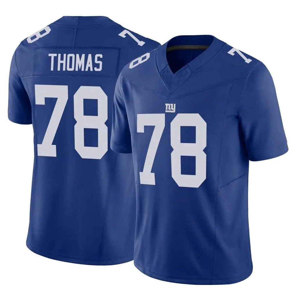 NY.Giants #78 Andrew Thomas Player Royal Limited Vapor F.U.S.E. Home Game Odoa Stitched Jerseys