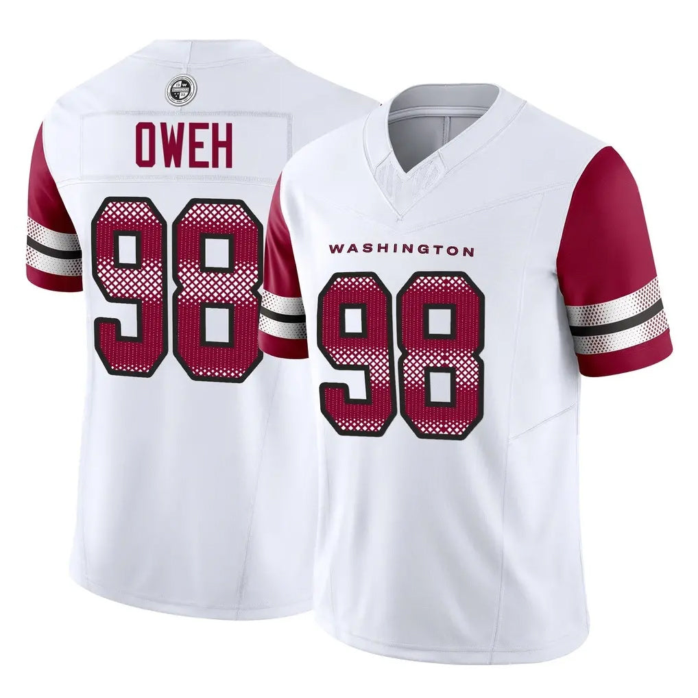 W.Commanders #98 Odafe Oweh Player White Vapor F.U.S.E. Limited Home Game Odoa Stitched Jerseys