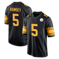 P.Steelers #5 Jalen Ramsey Player Black Color Rush Home Game Odoa Stitched Jerseys