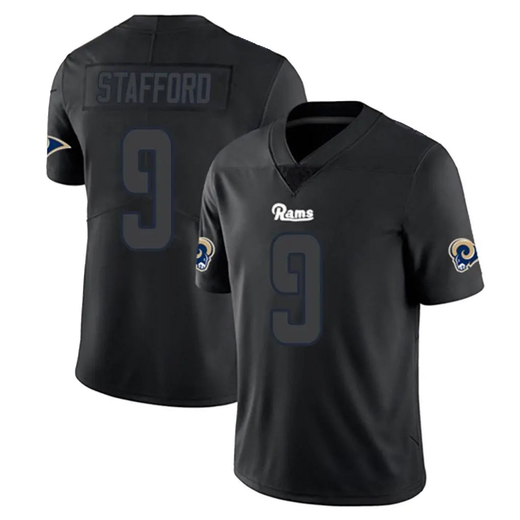 LA.Rams #9 Matthew Stafford Player Black Impact Limited Home Game Odoa Stitched Jerseys