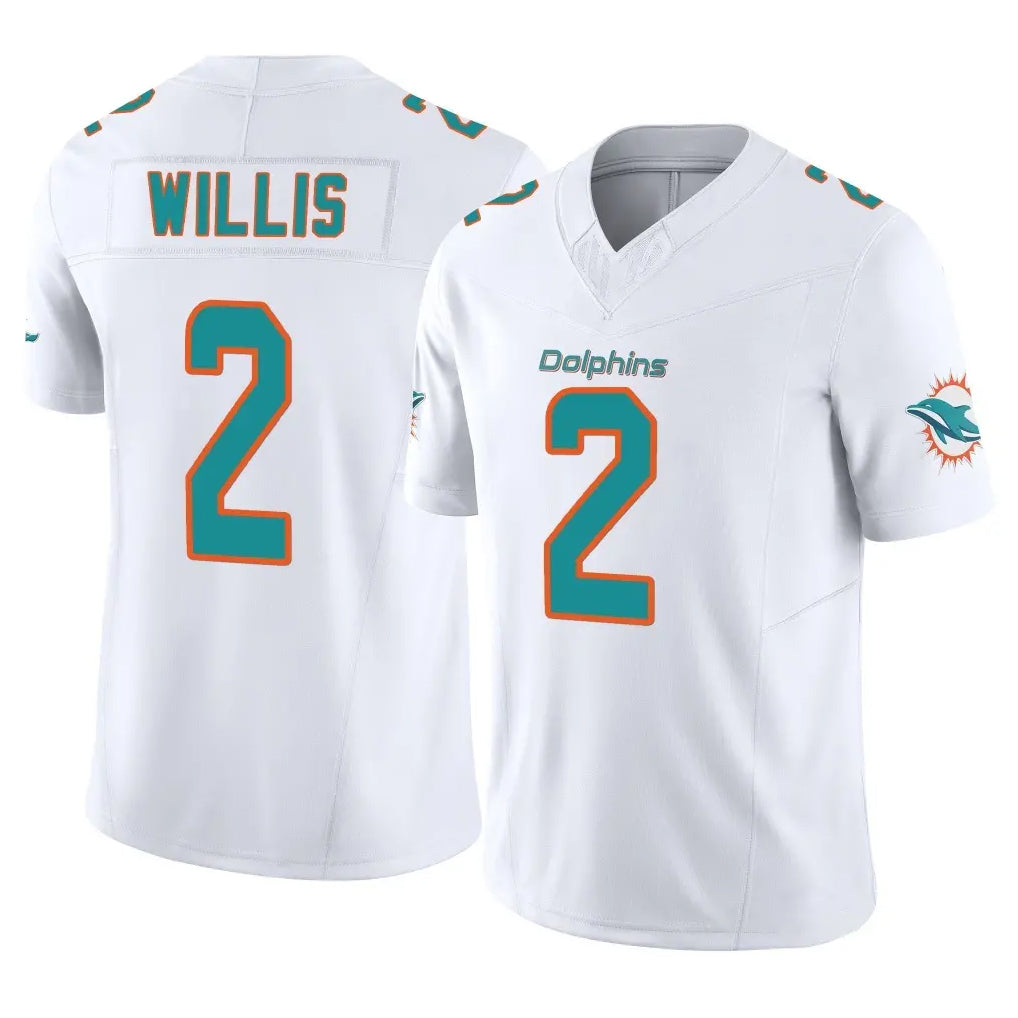 M.Dolphins #2 Malik Willis Player White Limited Vapor F.U.S.E. Home Game Odoa Stitched Jerseys