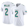 M.Dolphins #2 Malik Willis Player White Limited Vapor F.U.S.E. Home Game Odoa Stitched Jerseys