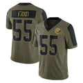 C.Browns #55 Spencer Fano Player Olive Salute to Service Limited Home Game Odoa Stitched Jerseys